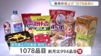 来月の値上げ1078品目に　5月と比べて大幅増加　中東情勢悪化で夏以降値上げラッシュか