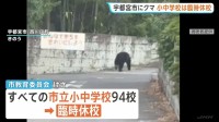 栃木・宇都宮市中心部でクマ　市立小中学校はすべて臨時休校　捜索続く