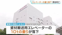 シャープ敷地内でエレベーターの重りが落下 60代の男性作業員が死亡　大阪・堺市