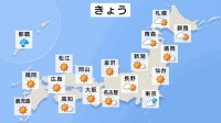 梅雨前線が南下し沖縄で大雨　本州付近は晴れてじめじめ解消・洗濯日和に