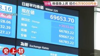 日経平均株価 急上昇 初の6万9000円台　取引時間中の最高値を更新　“アメリカ・イラン合意”を受けて