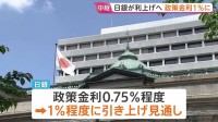 日銀 政策金利1％程度に引き上げへ 約31年ぶりの水準に　“さらなる物価高に歯止めを”【金融政策決定会合】