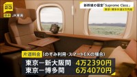 「Supreme Class」東海道・山陽新幹線の個室と半個室の名称　10月からサービスを開始　東京ー博多間で6万4070円