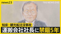 知床観光船沈没事故で運航会社社長に禁錮5年 “上限いっぱい”の判決も遺族は「26人の命の重さに見合わない」 弁護側は即日控訴【news23】