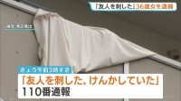 「けんかしていた」友人女性（33）を刺したか　福岡市の女（36）を逮捕　刺された女性は死亡　福岡市東区馬出の市営団地