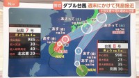 【ダブル台風 週末に列島接近】台風7号あす未明から暴風域伴い沖縄に接近　台風8号いち早く関東へ【台風進路、雨のピークを予報士解説】