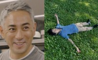 【 市川團十郎 】　長男・勸玄（市川新之助）とのプライベートショット公開「芝生の上で横になるの　私と勸玄の共通の趣味です」