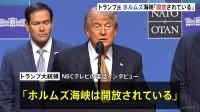 トランプ大統領 ホルムズ海峡「開放されている」　NBCテレビの電話インタビューで