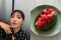 【望月理恵】「皆様熱中症にご注意ください」大好物のスイカで水分補給を呼びかけ 斬新な“映えカット”に「やっぱアイデアやね」と絶賛殺到