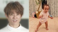 【 杉浦太陽 】　「ユメが、ついに歩いた　成長に、感動しております」第5子・夢空ちゃんの “初歩き” を報告　兄・幸空くんとの微笑ましい姿や “巨大プール遊び” も披露