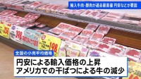 輸入牛肉や豚肉が過去最高値　農水省の食品価格動向調査　円安などが要因