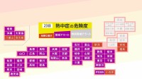【熱中症警戒アラート】39都府県（41地域）に発表 熱中症の危険性が極めて高くなる危険な暑さの予想(7月23日5時)