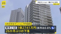 東京23区の中古マンション価格1億2741万円　26か月ぶり下落