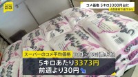 コメ価格 4週連続で値下がり 昨年末より1000円ほど安い 5キロ 3373円 民間在庫の積み上がりが背景に