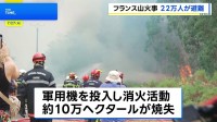 フランス南西部の山火事 猛烈な勢いで広がる、22万人が避難