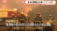 放水しても再び炎…フランス・ボルドー近郊の“猛烈な”山火事、消火活動の最前線　約4600人の消防士らが活動も、すでに約10万ヘクタール焼失