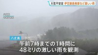 東京・伊豆諸島南部に激しい雨　八丈島では午前7時までの1時間に48ミリ　今後も大気不安定な状態続く