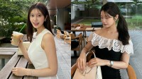 【 阿部なつき 】　休日のほうじ茶ティーラテを楽しむ姿を公開「ランチして少し散歩したおやすみの日～」