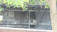 東京・小金井市の13階建てマンション敷地内で火災 住民12人けが　出火の原因は仮設資材置き場内の電線ショートか