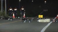 オートバイと複数の車が絡む事故　オートバイを運転していた男性が死亡　現場から車が逃走か　死亡ひき逃げ事件とみて捜査　茨城・常総市