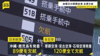 ダブル台風が日本列島へ 帰省ラッシュスタートも空の便は欠航相次ぐ 沖縄では「持病の薬」「血圧測定器」を避難所に持ち込む高齢者も　週明け15号も本州へ【news23】