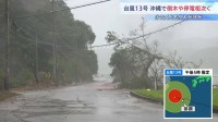 台風13号　沖縄本島地方はきのう（7日）から丸1日暴風域に入った状態　倒木や停電相次ぐ　本島北部中心に一時最大で約1万8000戸が停電　少なくとも9人がけが