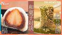 Nスタどっち派調査 王道の和スイーツ対決「大福VSわらび餅」専門家が厳選！爆売れ苺大福や賞味期限約10分のわらび餅も【Nスタ】
