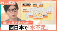 「水不足」西日本では先月から降水量が少ない状態、取水制限の地域も…各地のダムの貯水率【Nスタ解説】