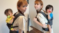 【 中川翔子 】おんぶ紐で「ワンオペ時に家事」「おんぶしたら秒で寝た！」さらに双子を〝おんぶにだっこ〟「いつまでできるかな！」