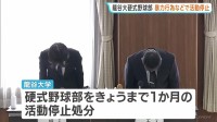 京都・龍谷大学の硬式野球部で暴力行為や盗難　上級生が下級生の腹を蹴る…寮で現金や下着などが盗まれる被害も　1か月間の活動停止処分