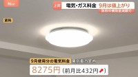 9月使用分の電気・ガス料金 すべての地域で値上がり　補助金減額や中東情勢による資源価格上昇が影響