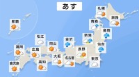 北陸は夜にかけて雨 土砂災害に警戒を　西日本中心に猛暑日予想、福岡・広島などで35℃見込み【30日の天気】