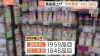 9月食品など値上げラッシュ…今年最多の4923品目　マヨネーズやしょうゆなど「調味料」が最多　中東情勢や円安など影響