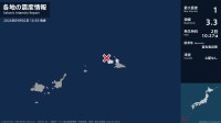 沖縄県で最大震度1の地震　沖縄県・宮古島市