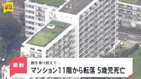 東京・北区のマンション11階から5歳男児が転落死 格子状の柵に足をかけ乗り越えたか【news23】