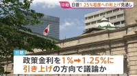日銀、政策金利1.25％に引き上げの方向で議論か 焦点は物価の上振れリスクへの対応 きょうから金融政策決定会合