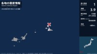 沖縄県で最大震度1の地震　沖縄県・宮古島市