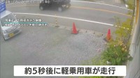 【防犯カメラ映像】事故直前　車とバイクの車間距離が急速に短縮か　飲酒運転事故に3歳男児巻き込まれ死亡　福岡・西区