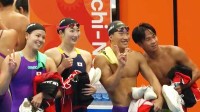 池江、大橋、竹原、池本が3大会連続の銀メダル　混合4×100mメドレーリレー【アジア大会】