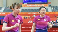 世界ランク1位、卓球女子“みわひな”ペアが勝利 ！ 第1Gは2失点のみで圧勝　張本が強烈フォアで試合締め「イエーイ！」、笑顔でガッツポーズ【アジア大会】