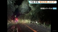 千葉県で1万6680軒停電　土砂崩れや倒木で道路ふさがれ復旧作業の見通し立たず　長期化する可能性　東京電力パワーグリッド