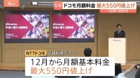 NTTドコモ　12月から一部携帯料金プラン値上げ　コスト上昇とAI・セキュリティ投資のため
