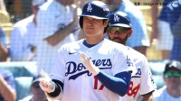 大谷翔平 今季PS初安打 先発スクーバルは猛暑の中、6回1失点7Kの好投 打線は効果的な3本塁打で勝利 WS3連覇へ向けて好スタート