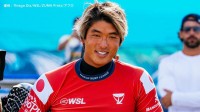 サーフィン東京五輪銀の五十嵐カノア、日本代表対決制し準々決勝進出 ！ 8.67ptの高得点マーク　ロス五輪条件付き出場権獲得まで3勝【アジア大会】