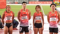 混合4×100mリレー、桐生祥秀らの日本は41秒24の5位　1走・20歳の小室歩久⽃はレース後に涙　初代王者は中国【アジア大会】
