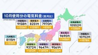 10月の電気・ガス料金が全国的に値上がり　政府の補助金終了と資源価格高騰受け