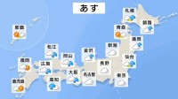 【あす5日の天気】四国を中心に雨が激しく降る所も　日中の気温は広い範囲で25℃前後、鹿児島は31℃の真夏日予想