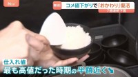 新米が2000円台に！定食屋「おかわり無料」復活＆弁当店も値下げ…長雨で今後の不安も