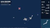 沖縄県で最大震度1の地震　沖縄県・石垣市、竹富町