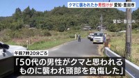 “玄関先で襲われた”50代男性が頭にけが　クマに襲われたか　命に別状なし　今月3日・5日にも目撃情報　 愛知・豊田市